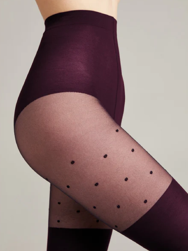 SENSATION Fashion 60 - Polka Dot Tights with Stocking Effect - IDEALINE INC.