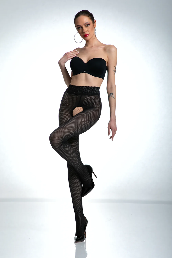 NYMPH 30 DEN OPEN CROTCH TIGHTS - IDEALINE INC.