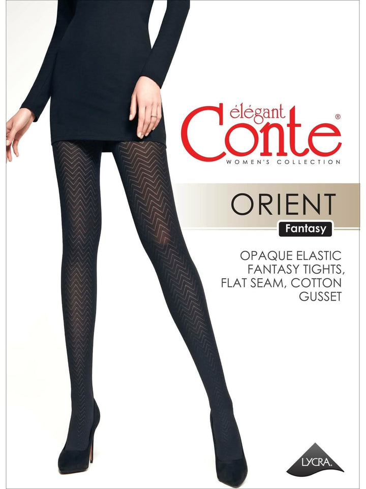 ORIENT Zigzag Charm 60 - Patterned Tights - IDEALINE INC.