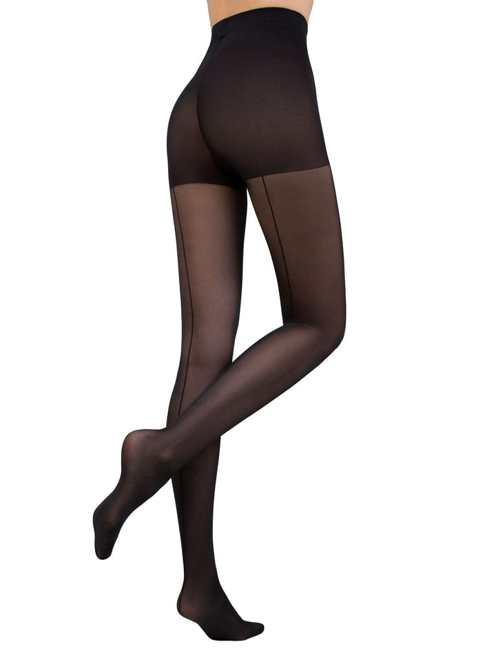 LINE SLIM HARMONY 40 - Control Top & Seam Tights - IDEALINE INC.