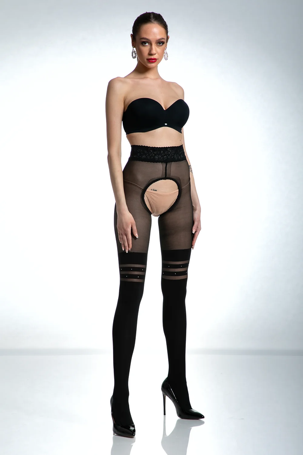 VENUS 30/60 DEN OPEN CROTCH TIGHTS - IDEALINE INC.