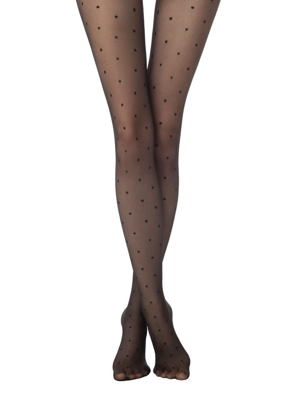 Chic POIS TULLE 30 - Sheer Dot Effect Tights - IDEALINE INC.