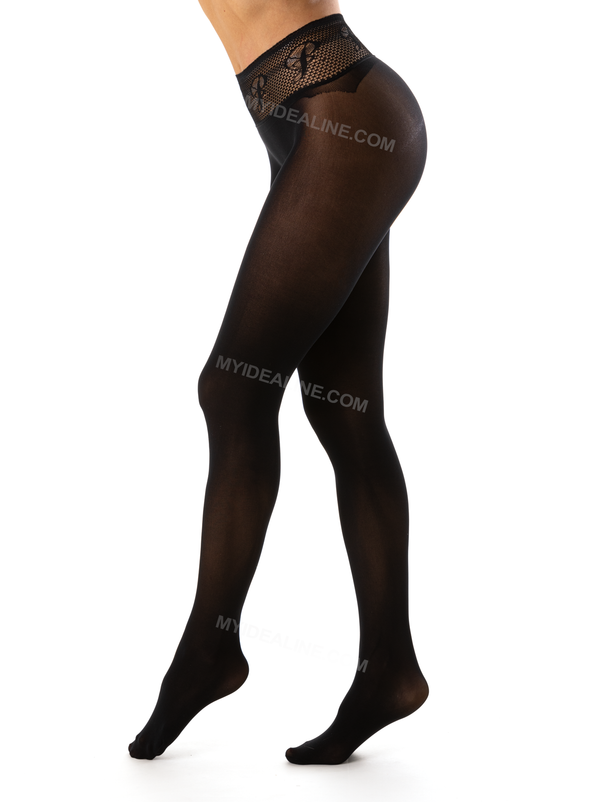 PLATINO SINN 50 - Seamless Matte Opaque Tights with Silicone Band