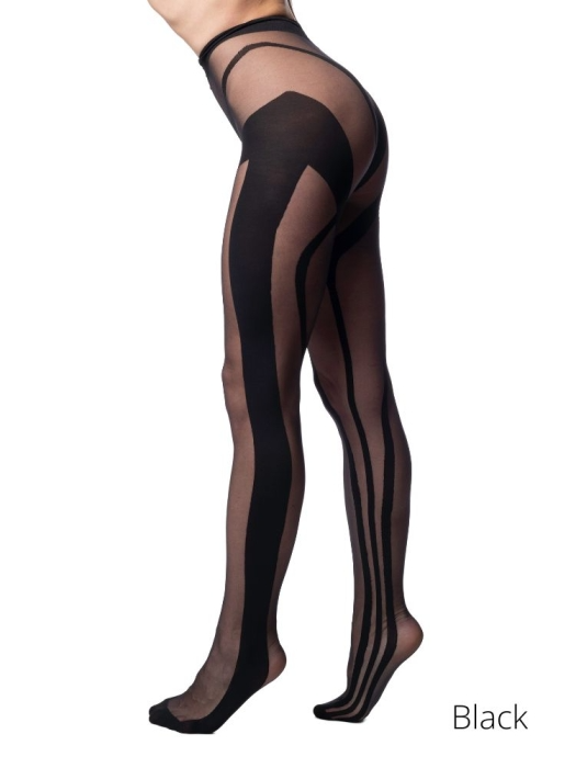 POLLUX 20/80 - Garter Effect Striped Fashion Tights