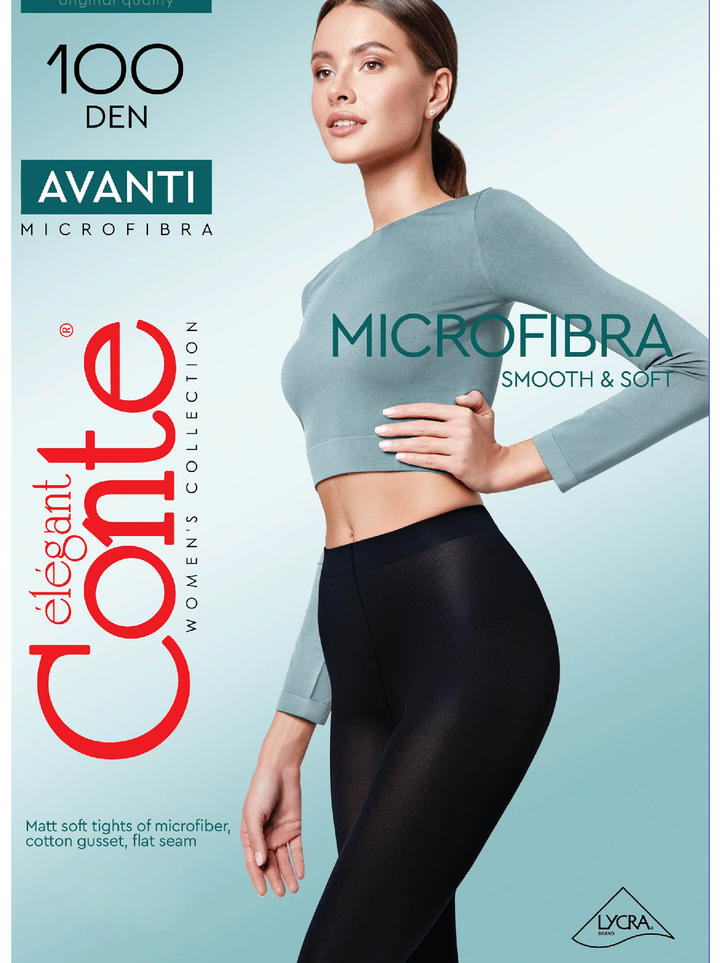 AVANTI 100 - Opaque Microfiber Elegance Tights - IDEALINE INC.