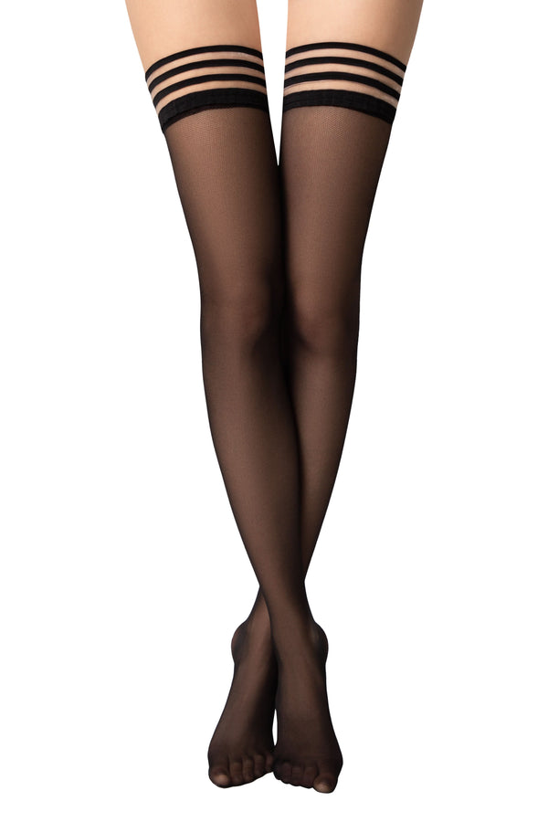 CABARET 30 - Fine Mesh Self-Supporting Stockings