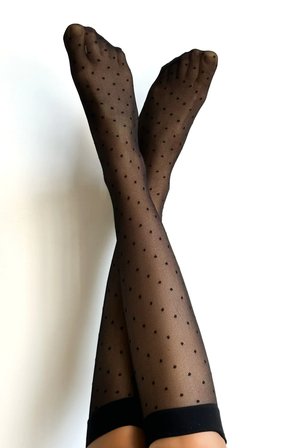 PUNTINI 20 - Polka Elegance Knee Highs