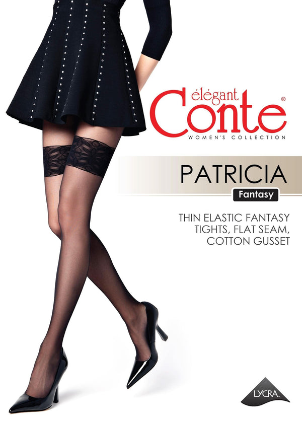 PATRICIA 30 - Sheer Tights with Lace Effect - IDEALINE INC.