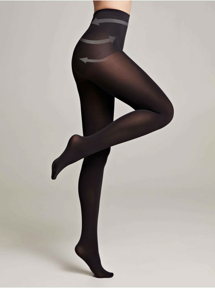 VELOUR COMFORT ACTIVE 100 Lycra® Matte Tights with Shaping Shorts - IDEALINE INC.