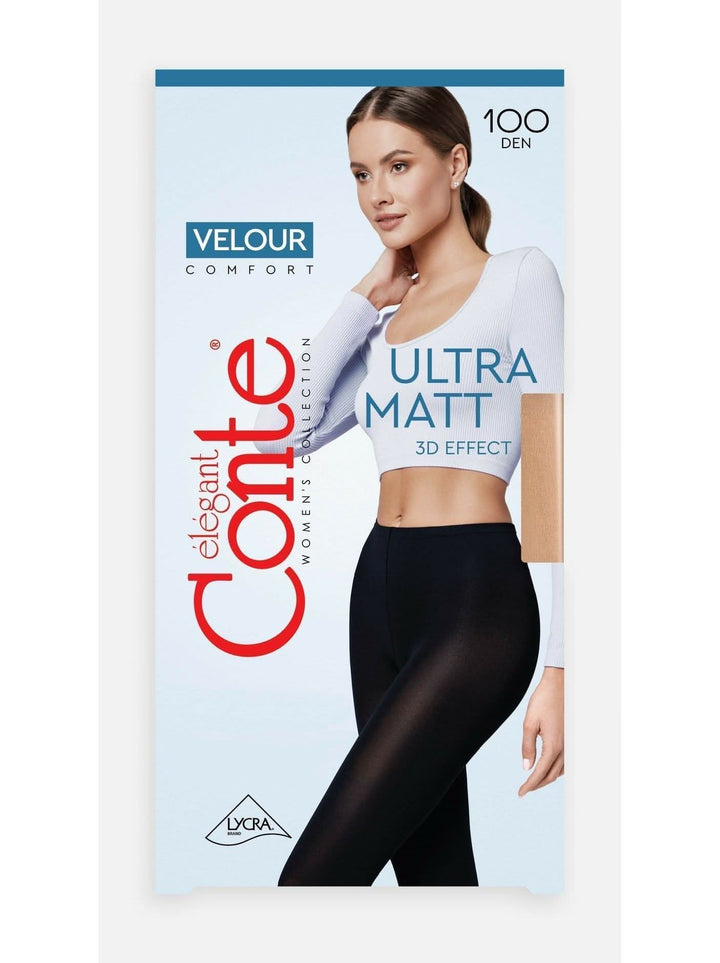 VELOUR 100 Ultra Warm Matte Opaque Tights - IDEALINE INC.