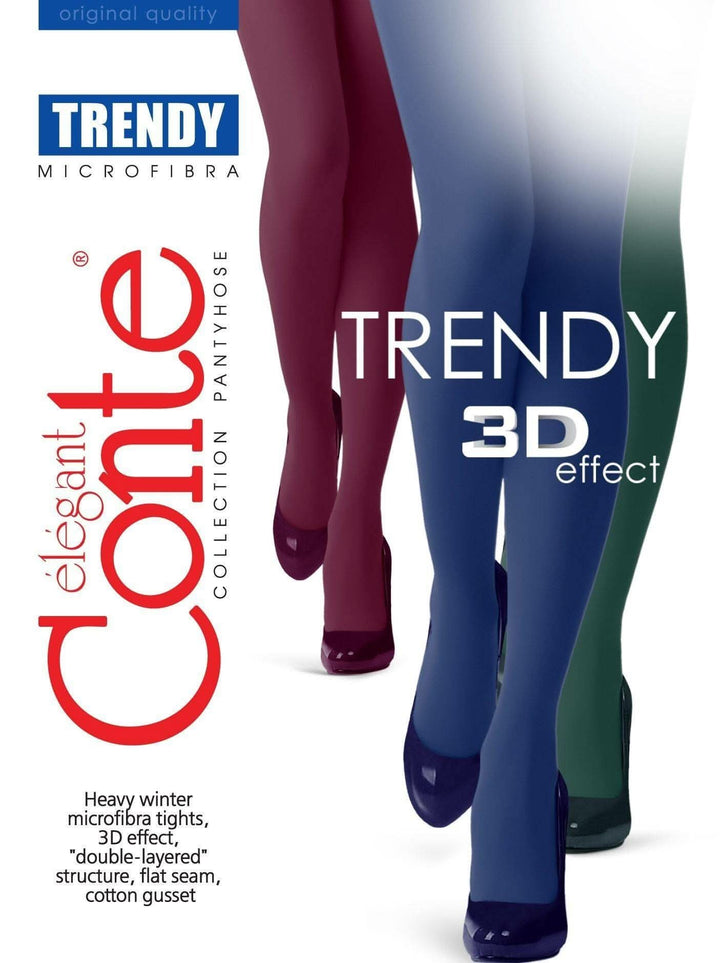 TRENDY 150 Luxe Microfiber Opaque Tights with 3D Effect - IDEALINE INC.