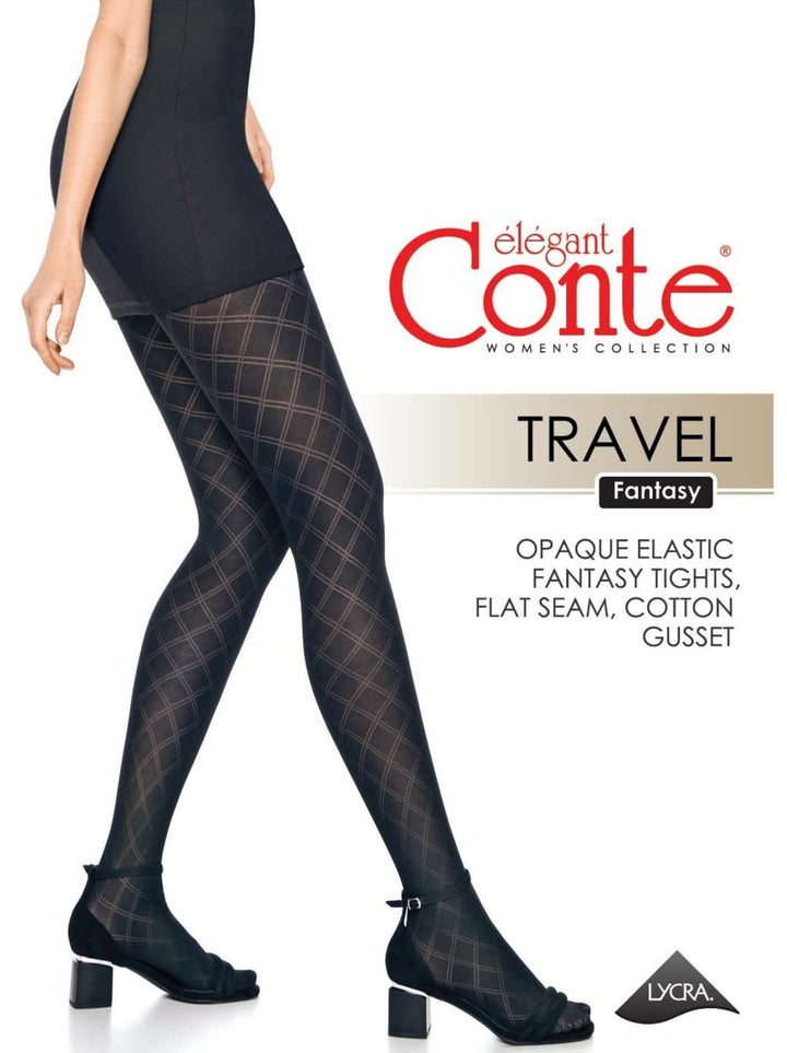 TRAVEL 50 - Geometric Adventure Pantyhose - IDEALINE INC.