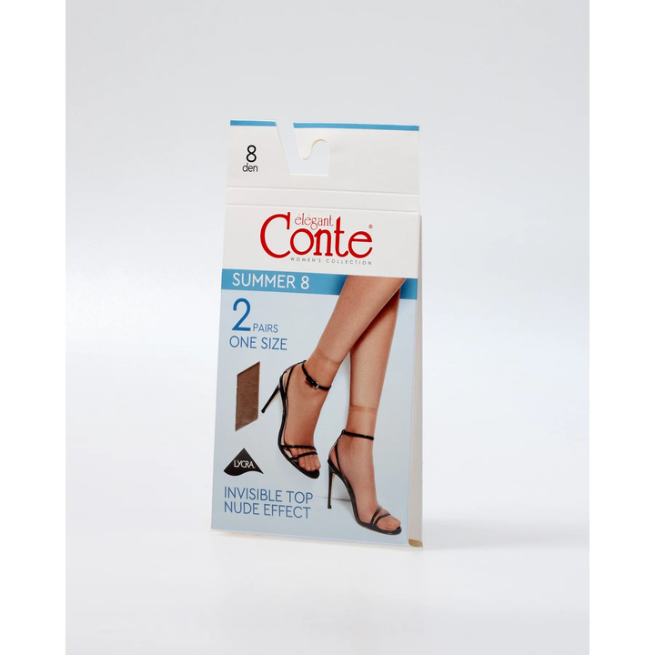 SUMMER 8 - Sheer Socks Conte (2 pairs) - IDEALINE INC.