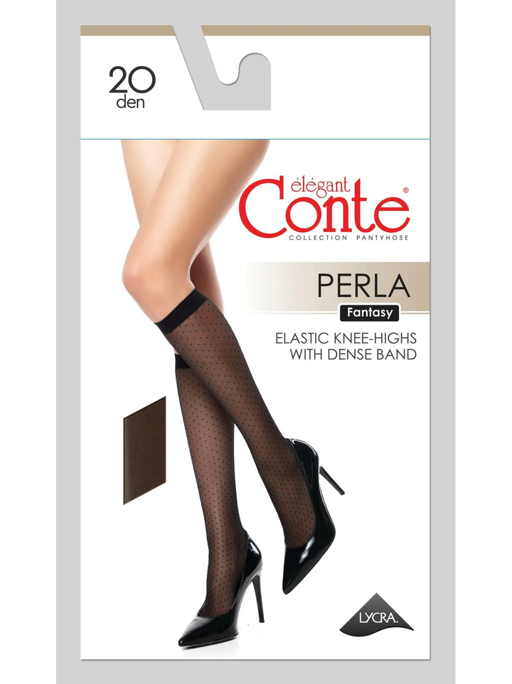 PERLA 20 - Dot Design Knee Highs - IDEALINE INC.