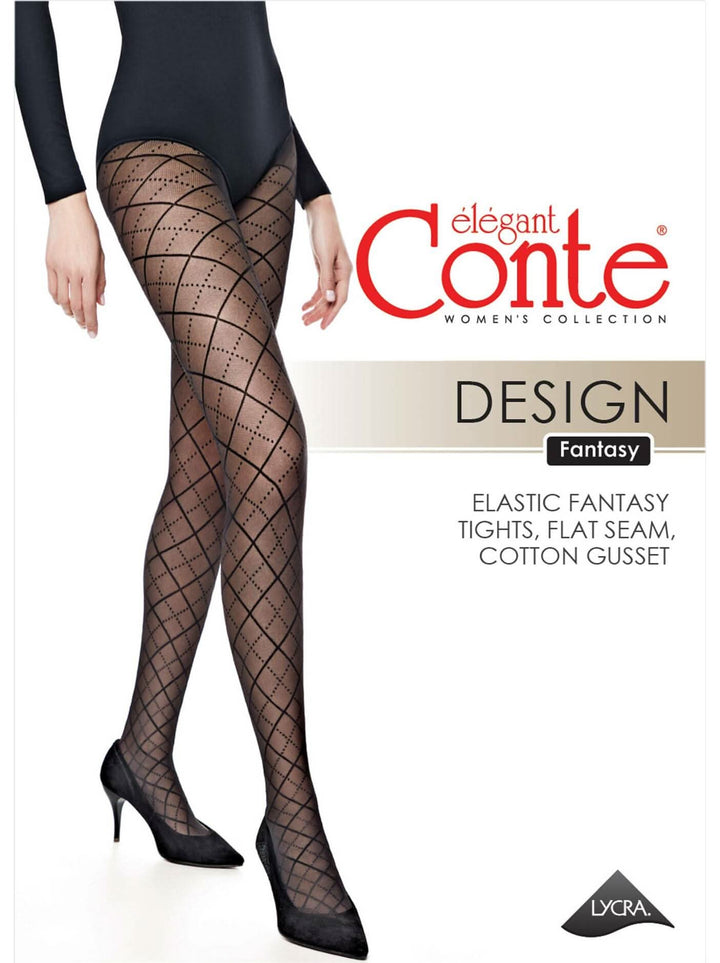 CONTE DESIGN - Elegant Rhombus Fantasy Tights - IDEALINE INC.