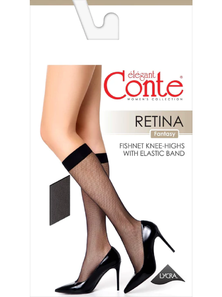 RETINA Fine Mesh Knee Highs by Conte - IDEALINE INC.