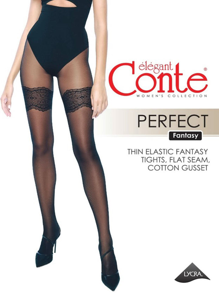 CONTE PERFECT 30 - Fantasy Stockings Effect Tights - IDEALINE INC.