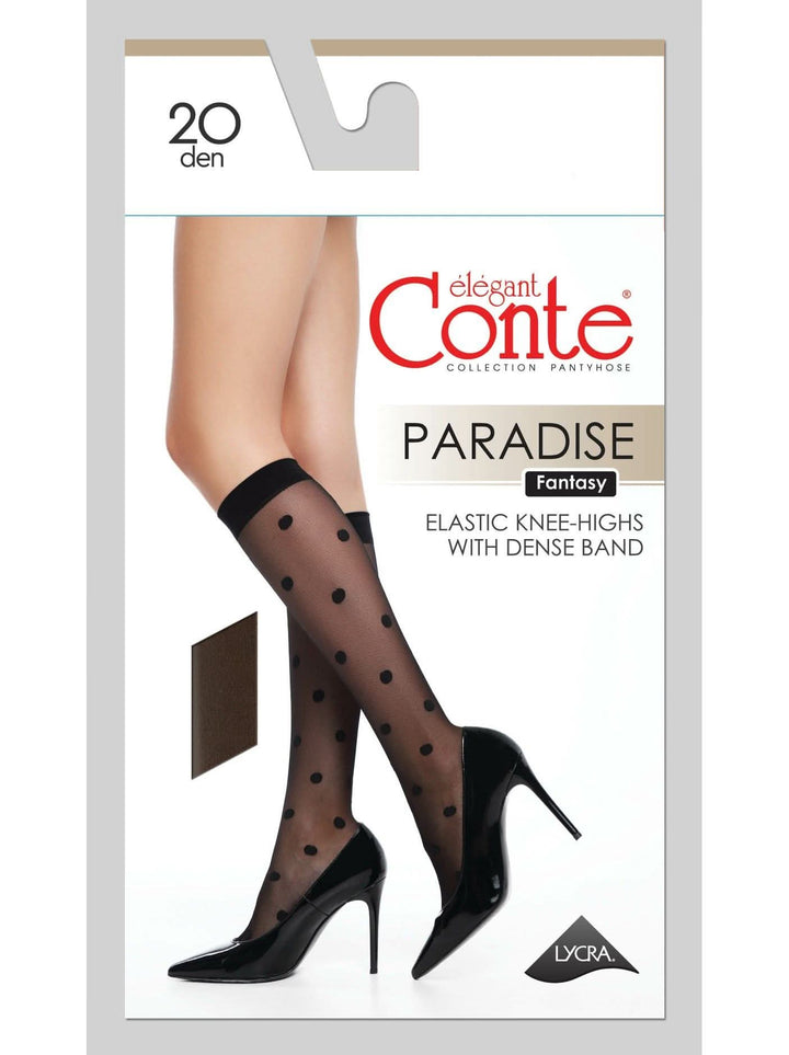 PARADISE 20 - Patterned Knee Highs - IDEALINE INC.