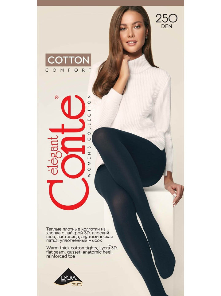 CONTE COTTON LUXE 250 Warm & Opaque Tights - IDEALINE INC.