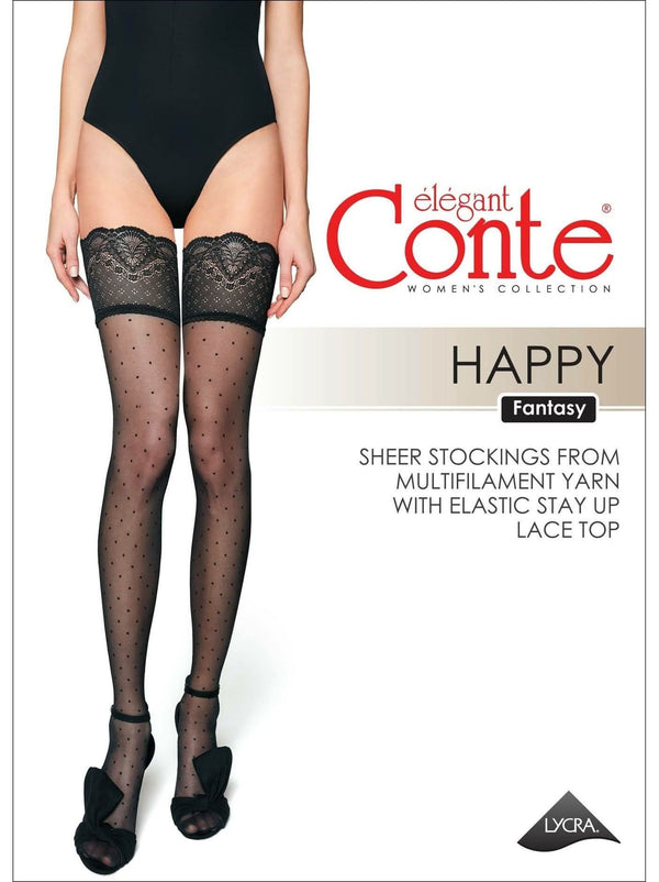 HAPPY 20 - Playful Polka Dot Sheer Stockings - IDEALINE INC.