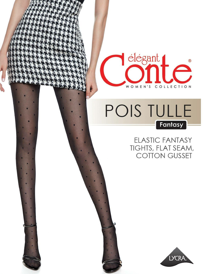Chic POIS TULLE 30 - Sheer Dot Effect Tights - IDEALINE INC.