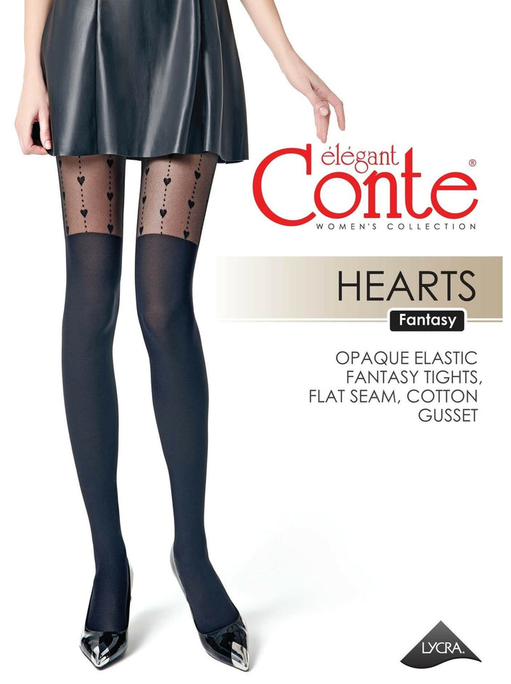 HEARTS 50 - Elegant Tights with Knee High Imitation - IDEALINE INC.