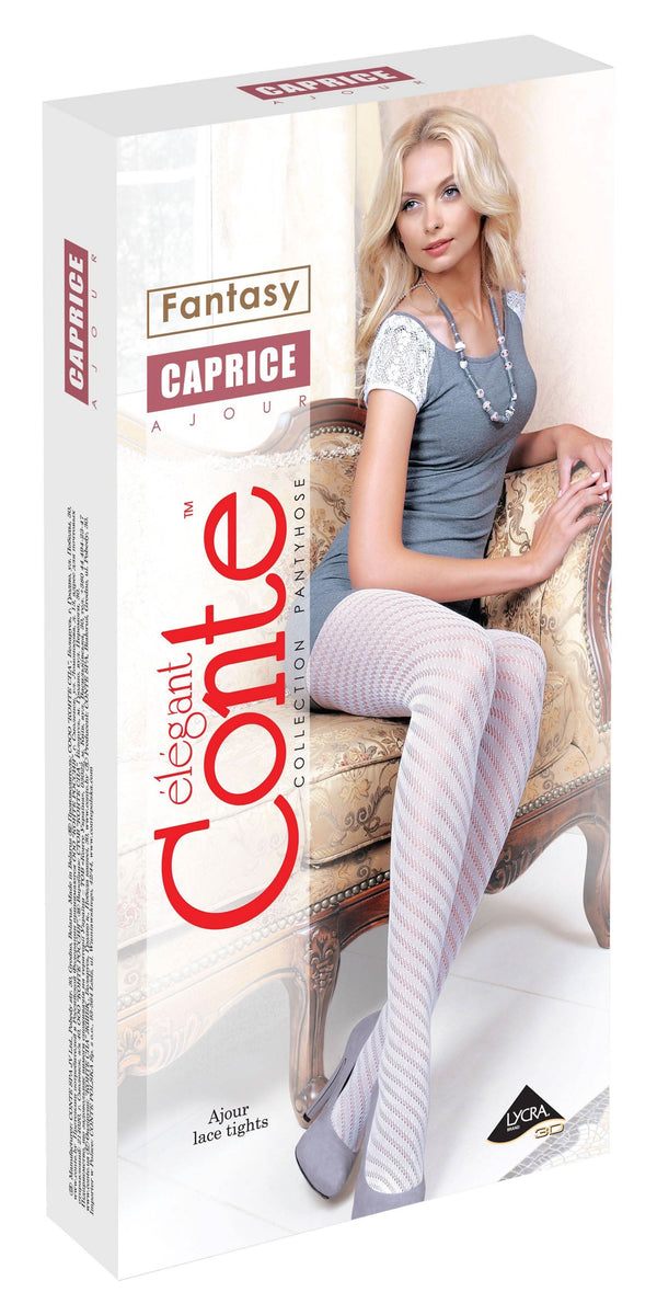 CAPRICE RENDEZVOUS - Cotton Ajour Fishnet Tights - IDEALINE INC.