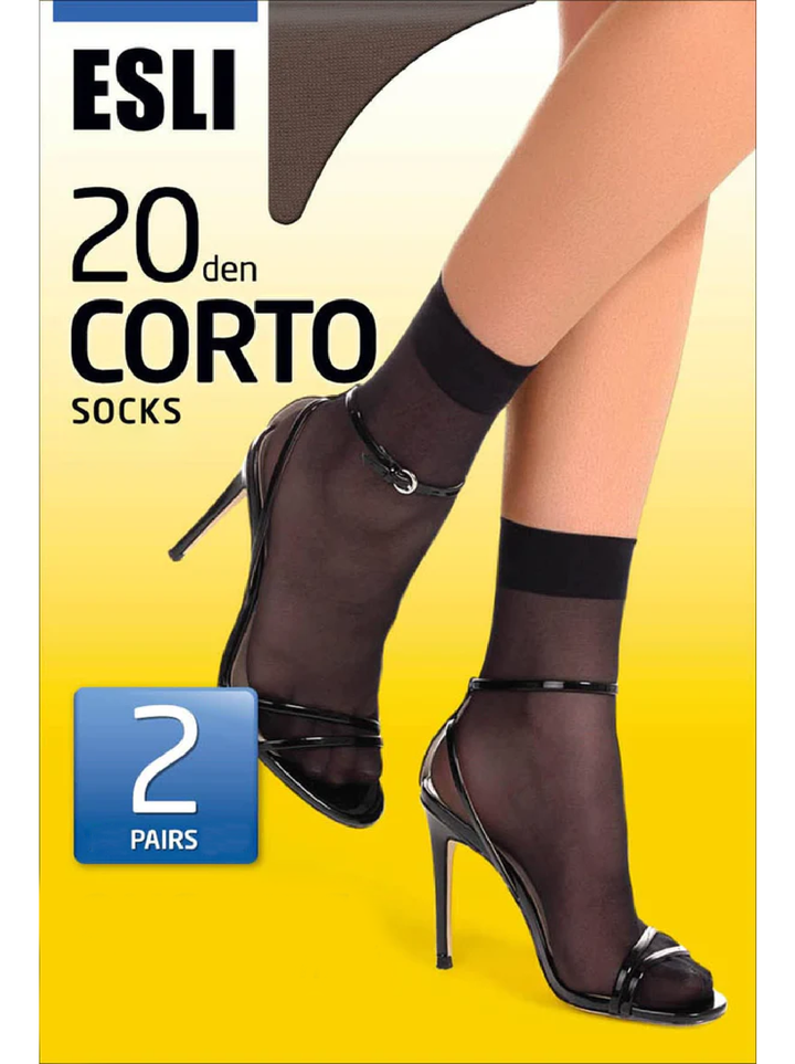 CORTO 20 - Delicate Sheer Socks (2 pairs) - IDEALINE INC.