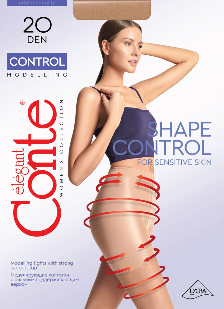 CONTE CONTROL 20 Ultra Slimming Shaper Tights Lycra® - IDEALINE INC.