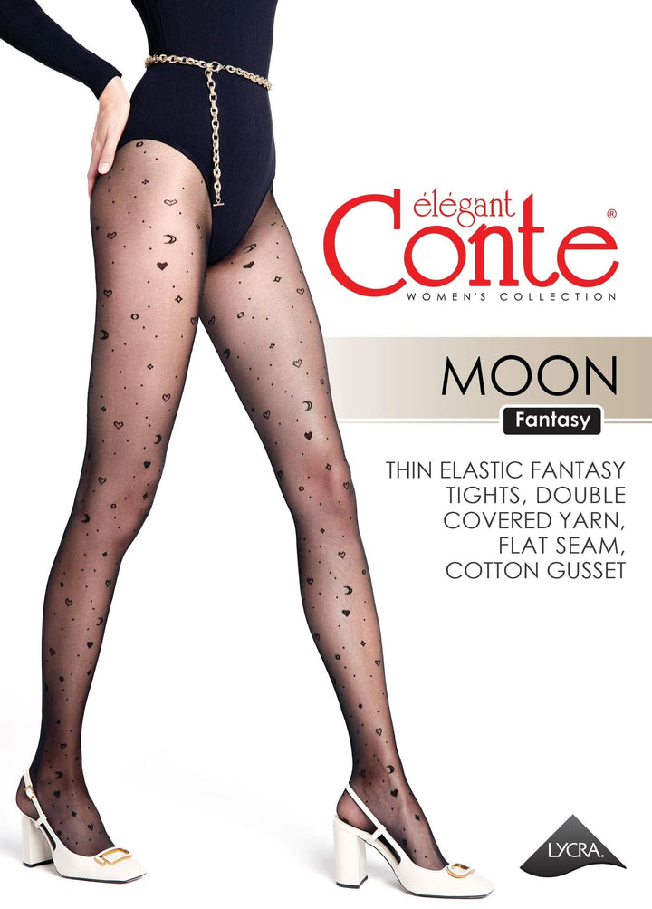 MOON 30 - Night Sky Illustration Tights - IDEALINE INC.