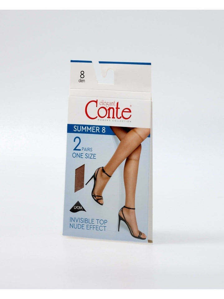 SUMMER 8 - Sheer Knee Highs by Conte (2 pairs) - IDEALINE INC.