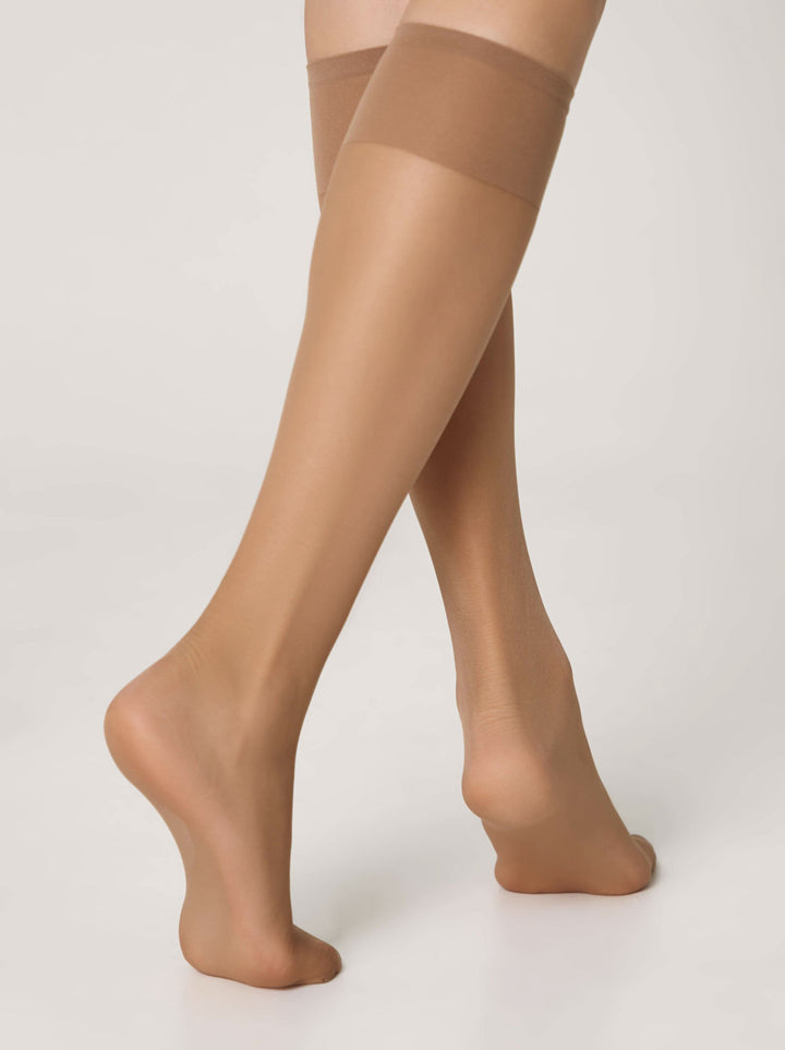 SOLO 20 - Sheer Knee Highs by Conte (2 pairs) - IDEALINE INC.