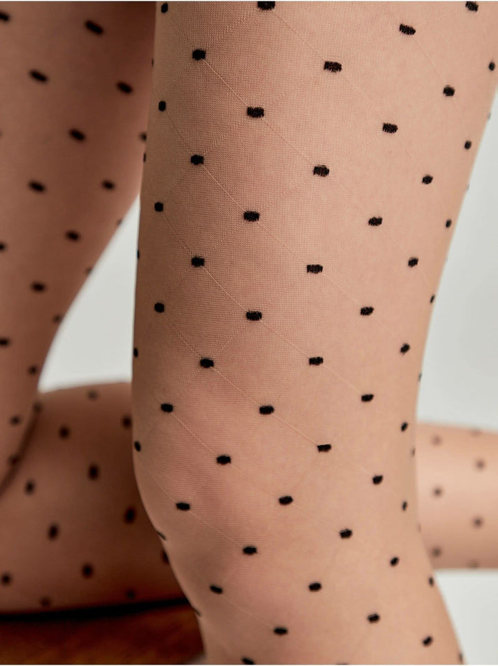 POIS CHIC 20 - Modern Geometric Dot Pattern Tights - IDEALINE INC.