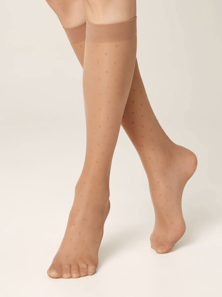 DOTS 40 - Patterned Knee Highs - IDEALINE INC.