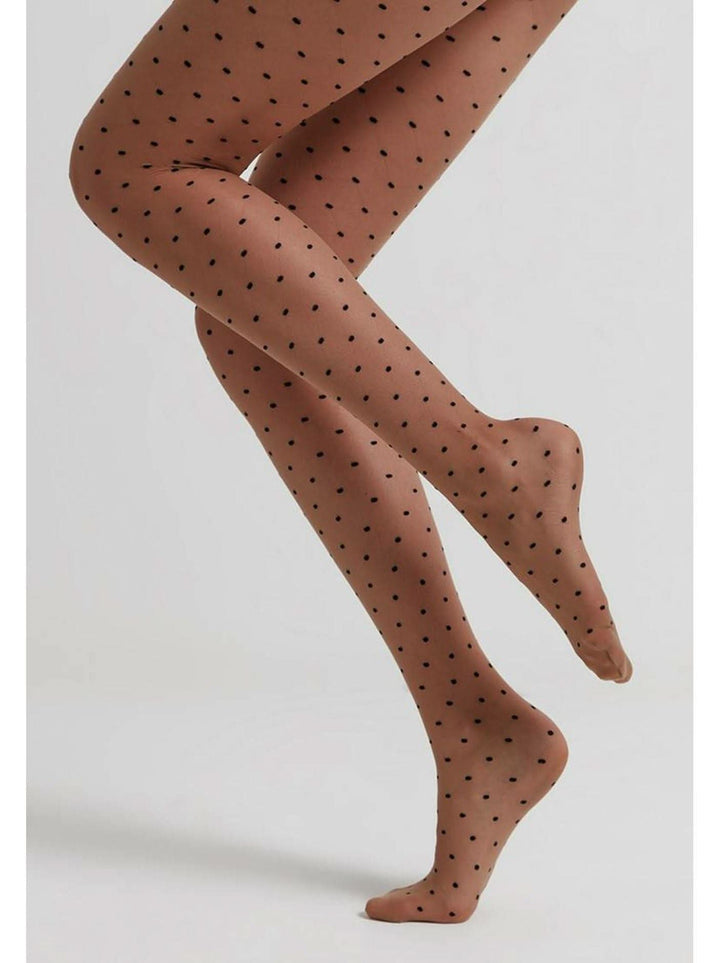 POIS CHIC 20 - Modern Geometric Dot Pattern Tights - IDEALINE INC.