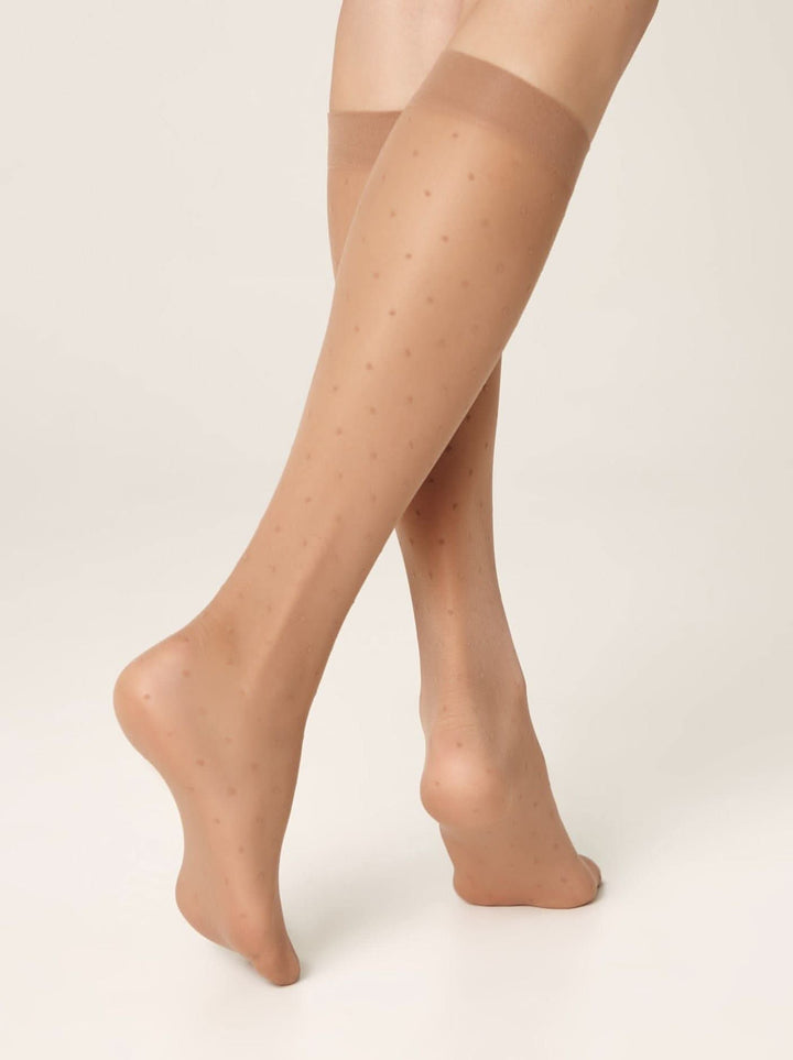 DOTS 40 - Patterned Knee Highs - IDEALINE INC.