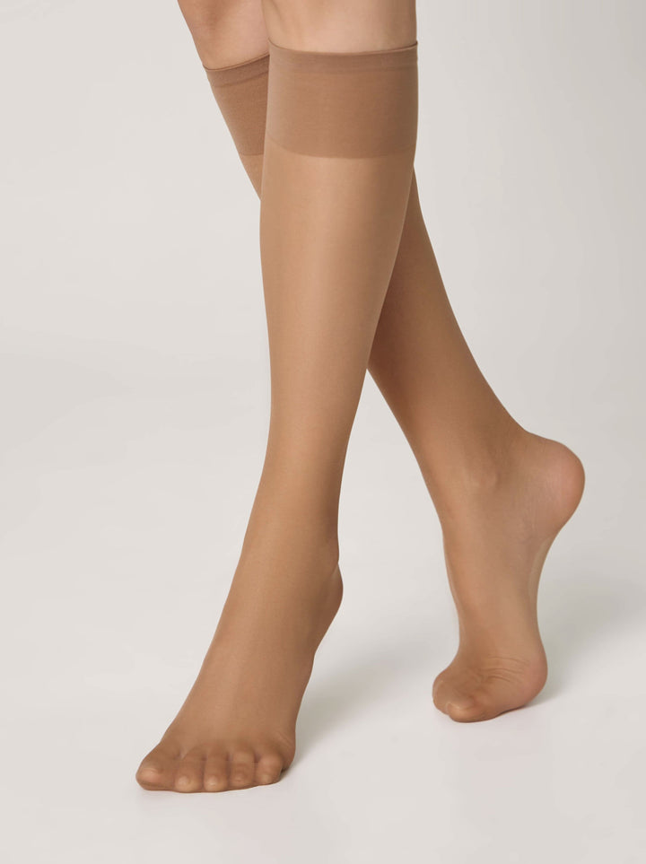 SOLO 20 - Sheer Knee Highs by Conte (2 pairs) - IDEALINE INC.