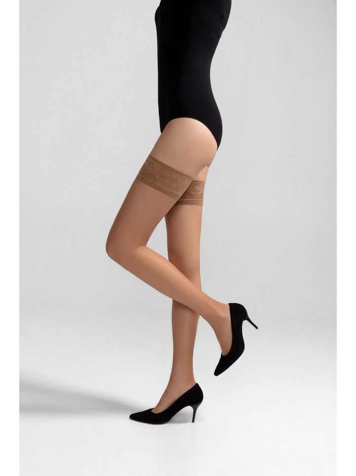 CLASS 40 - Luxe Thick Stockings with Silicone Lace and Openwork Detail - IDEALINE INC.