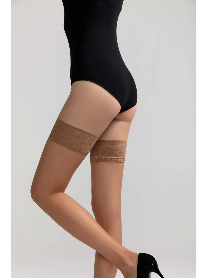 CLASS 40 - Luxe Thick Stockings with Silicone Lace and Openwork Detail - IDEALINE INC.