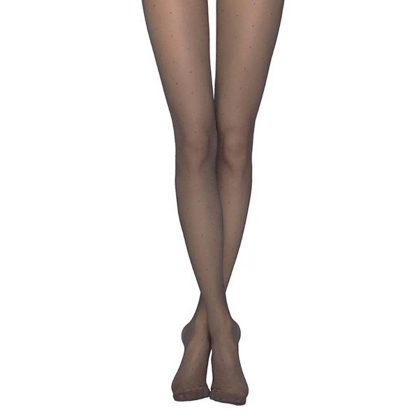 GLAMOUR LUX - Luxe Sheer Tights with Glitter Polka Dot Design