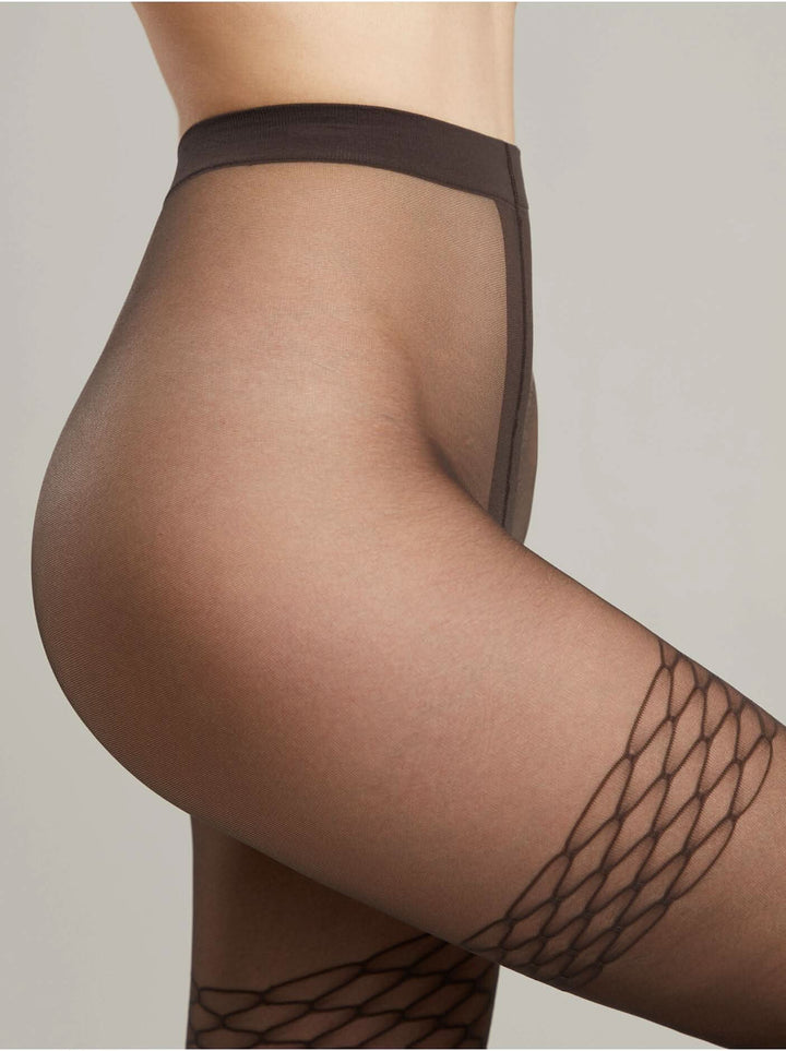 VERSALE 20 - Sheer Tights with Lace Stocking Immitation - IDEALINE INC.