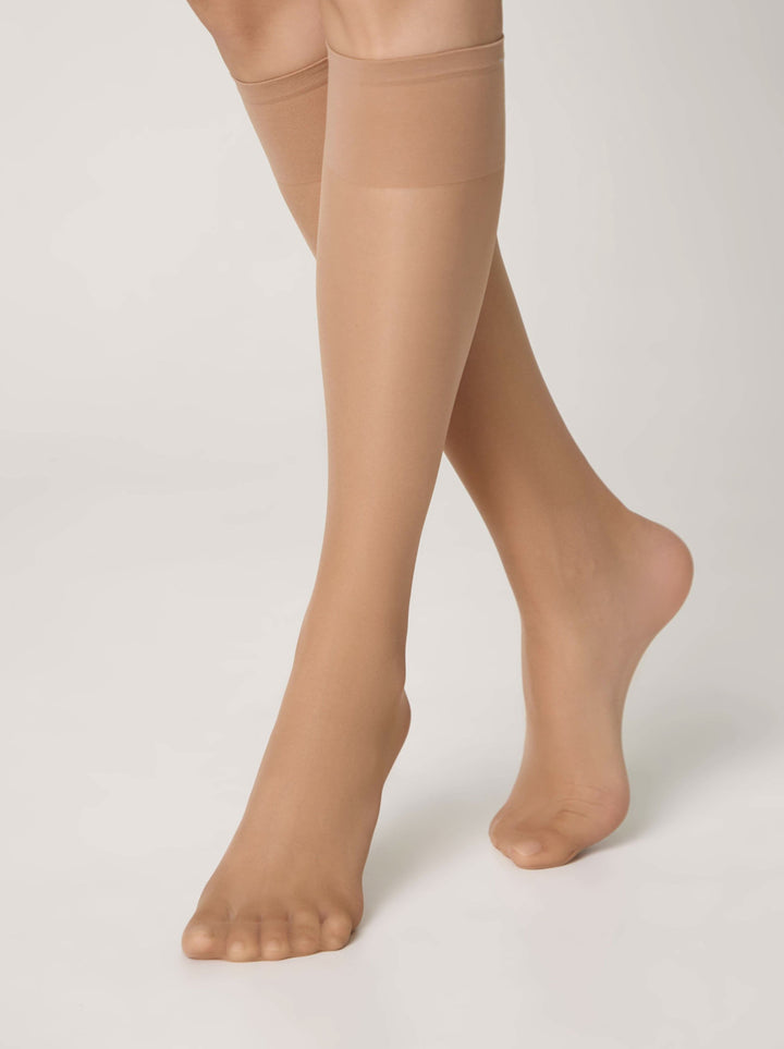 SOLO 20 - Sheer Knee Highs by Conte (2 pairs) - IDEALINE INC.