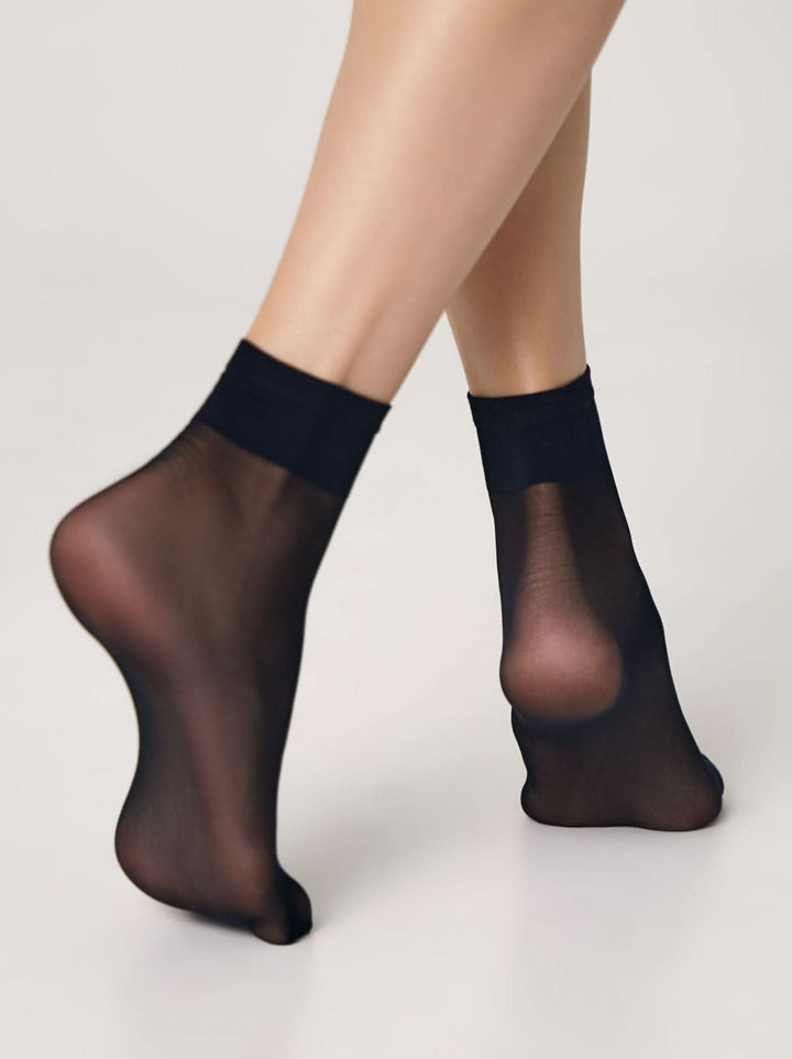 SOLO 20 - Sheer Socks Conte (2 pairs) - IDEALINE INC.