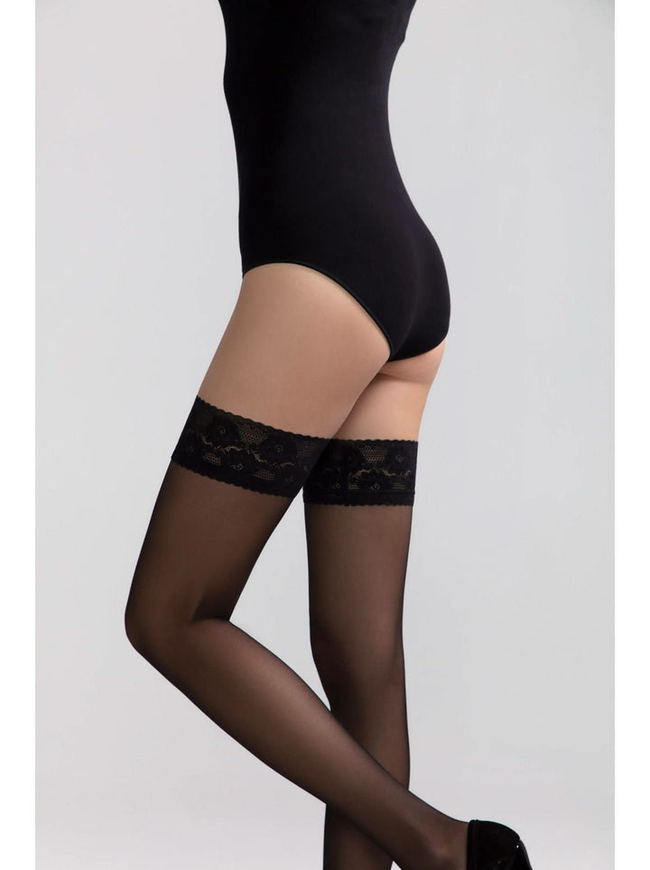 CLASS 40 - Luxe Thick Stockings with Silicone Lace and Openwork Detail - IDEALINE INC.