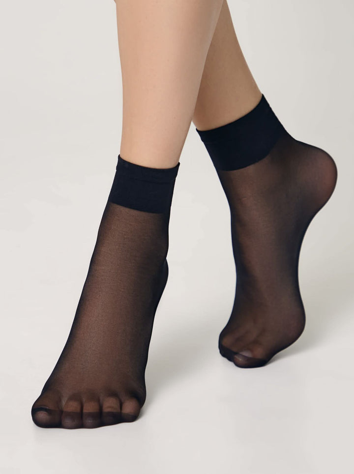 SOLO 20 - Sheer Socks Conte (2 pairs) - IDEALINE INC.