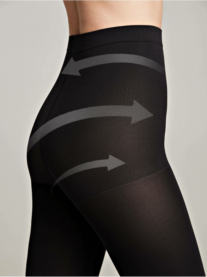 VELOUR COMFORT ACTIVE 100 Lycra® Matte Tights with Shaping Shorts - IDEALINE INC.