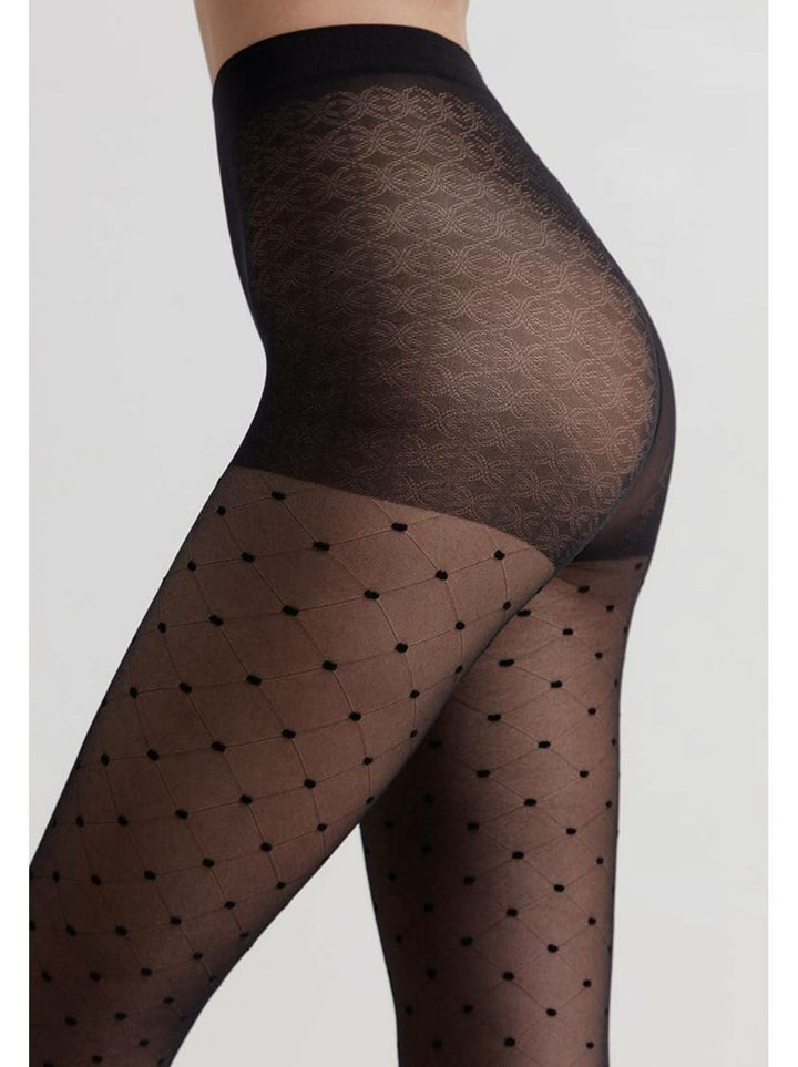 POIS CHIC 20 - Modern Geometric Dot Pattern Tights - IDEALINE INC.