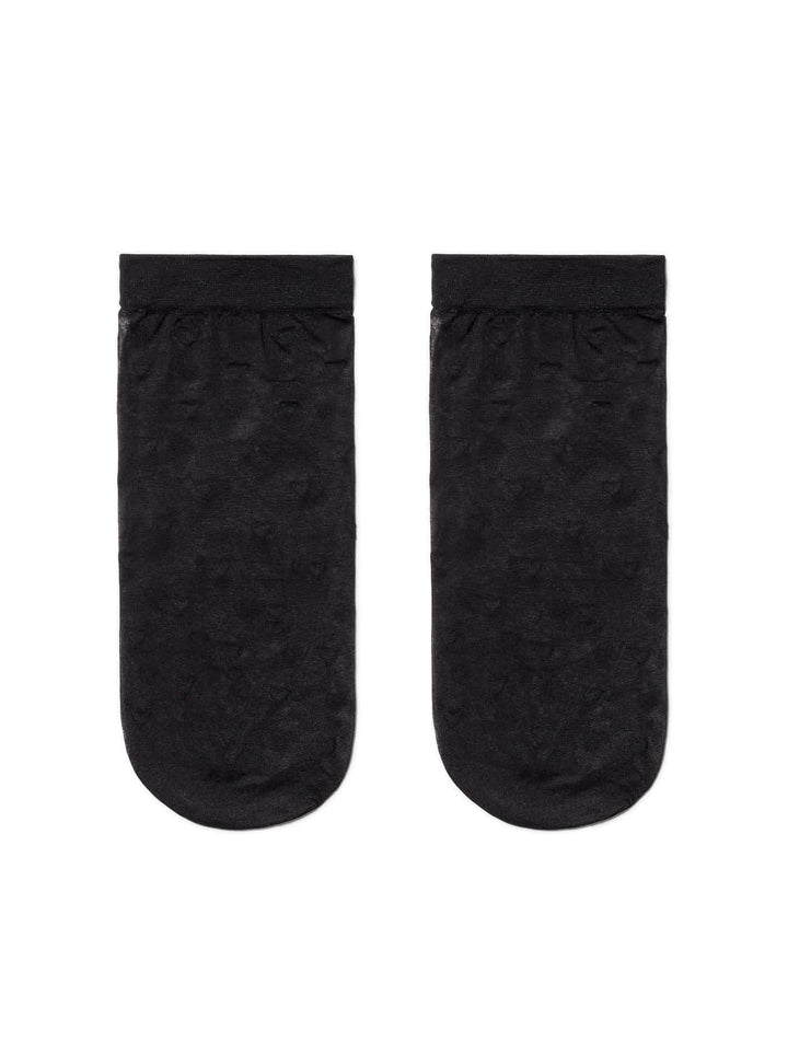 FANTASY 20 Heart Pattern Thin Socks - IDEALINE INC.