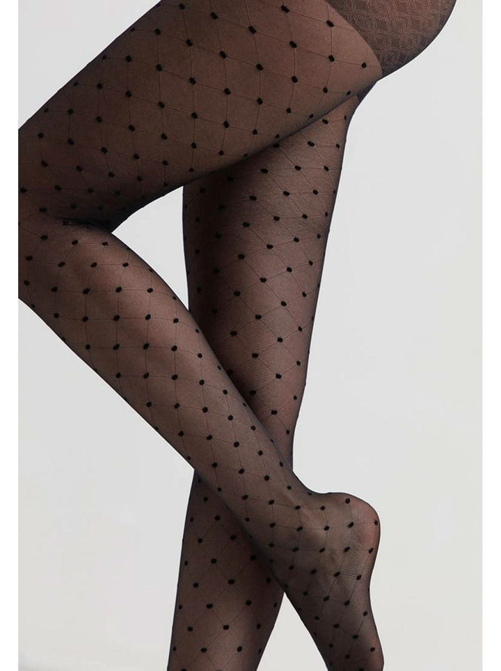 POIS CHIC 20 - Modern Geometric Dot Pattern Tights - IDEALINE INC.