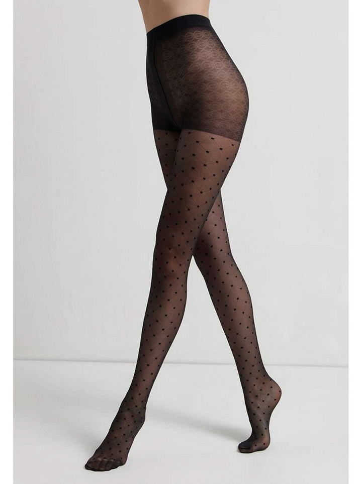 POIS CHIC 20 - Modern Geometric Dot Pattern Tights - IDEALINE INC.